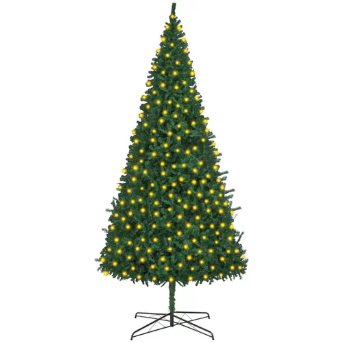  umjetno božićno drvce s led svjetlima 400 cm zeleno