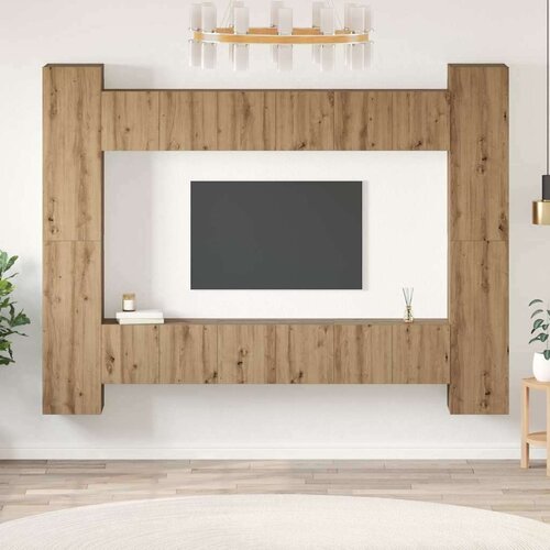  Set TV komoda Zidne 10 pcs hrast artisan 30.5 x 30 x 90 cm Slike