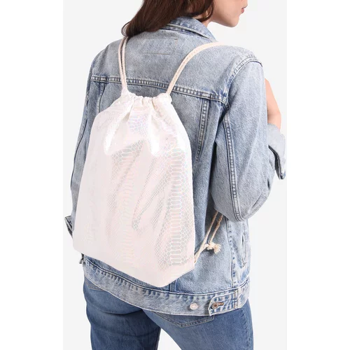 SHELOVET Bag fabric backpack white