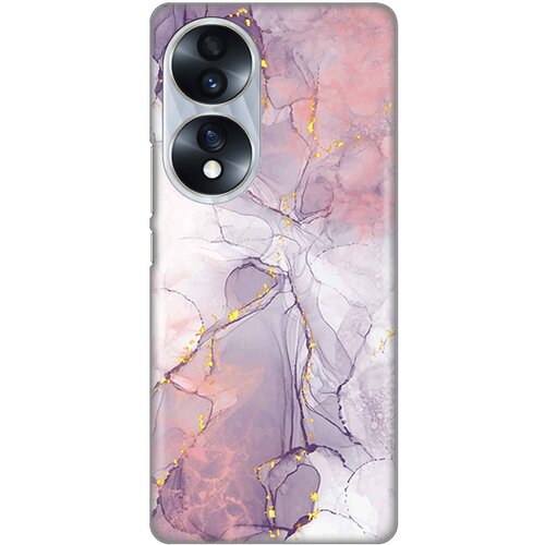 Silikonska maska za Huawei Honor 70 Pink Marble Print šarena Slike
