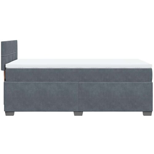 vidaXL Box spring postelja z vzmetnico temno siva 100x200 cm žamet Cene