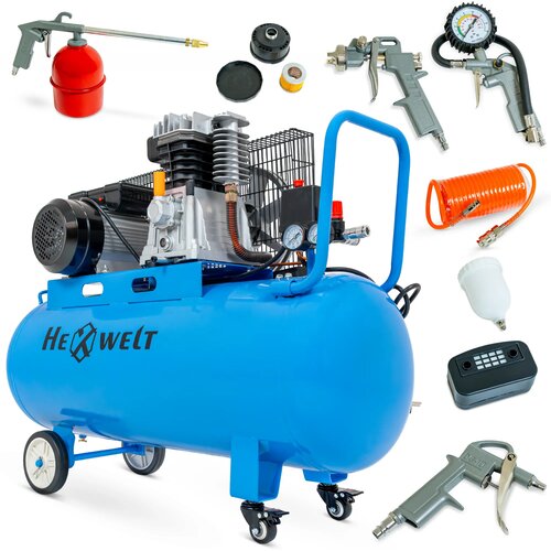 THUNDER Kompresor oljni HEXWELT 100L &ndash; 2200 W, 8 BAR, 370 l/min, 1-cilindrski, (5000222717) Cene