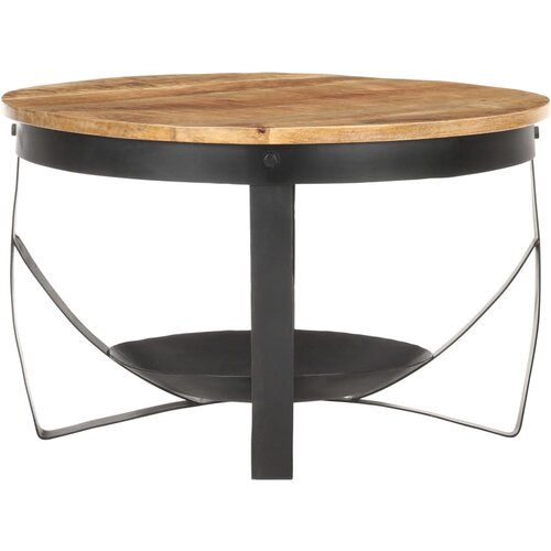 Maison Chic Klubska mizica - kavna mizica - Nizka mizica &amp;Oslash; 68x43 cm robusten mangov les, (21754266) Slike