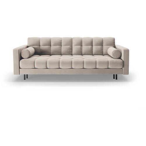 Cosmopolitan Design Bež žametna raztegljiva sedežna garnitura s prostorom za shranjevanje 222 cm Bali &amp;ndash; Slike