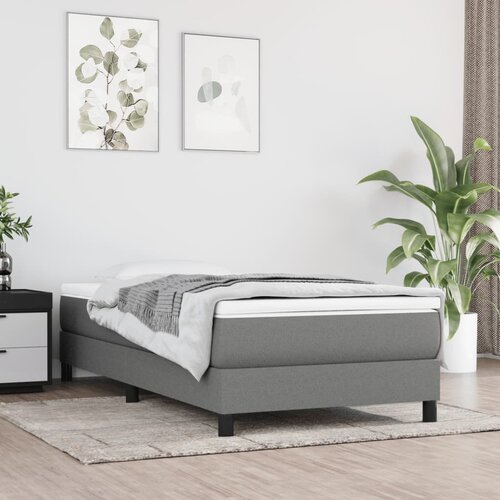 The Living Store Posteljni okvir temno siv 90x200 cm blago - Box Spring Posteljni Okvir, (21520456) Cene
