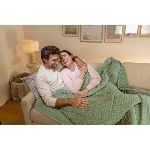 Beurer HD 72 Waffle Sage Green Grelna x odeja 180 130 cm, 40069 Slike
