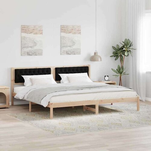  Okvir za krevet s uzglavljem Crna 200 x 200 cm tkanina Cene