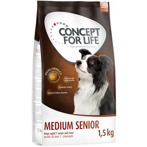 Concept for Life Snižena cijena! 1 kg / 1,5 kg hrana za pse - Medium Senior (1,5 kg)