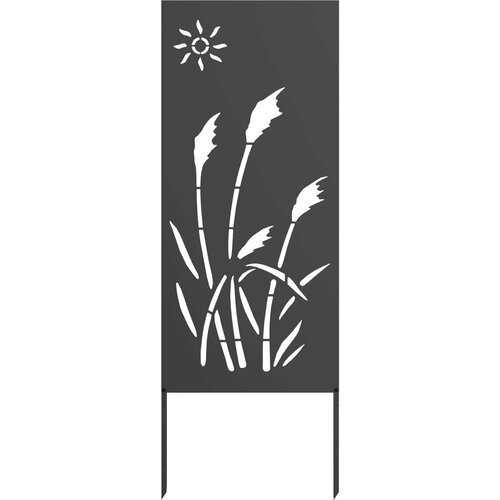  Privatnost u vrtu Crna 50 x 140 cm Hladno valjana čelična Slike