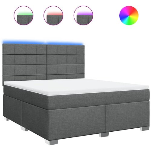 Maison Chic Box spring postelja - Vzmetna postelja z vzmetnico temno siva 180x200 cm blago SL11895, (21902316) Cene