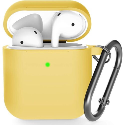 Venisymlis Silikonska torbica AirPods z obeskom za ključe, 360&amp;deg;C za&amp;scaron;čitna prevleka, odporna na udarce, (22102199) Slike
