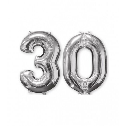 Amscan Balon srebreni broj 30 P56 3581701 Slike