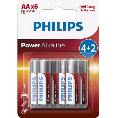 Philips 1x6 Power Alkaline AA Batterie Vorteilspack - baterije Cijene