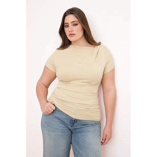 Trendyol ženska bluza Tbbss26Af00075, bež Cene