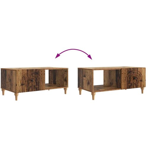  Stolić za kavu Staro drvo 90 x 50 x 40 cm Konstruirano drvo - Staro drvo Slike
