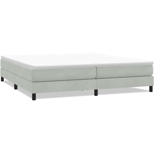 Box Spring krevet bez madracem svijetlo sivi 200x210 cm bar&amp;scaron;un Slike