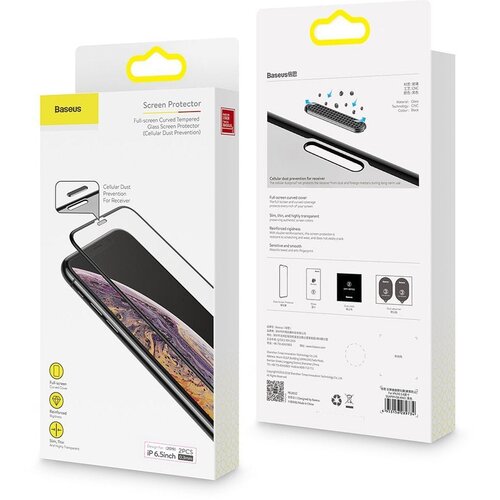 Baseus 2 kom zakrivljeno kaljeno staklo s okvirom za iPhone 11 Pro Max / iPhone XS Max Cene
