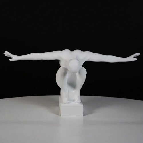  Dekoracija za sto 19,5x16x38,5 cm smola/bela Slike