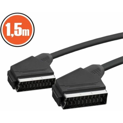 X Wave audio-video kabl/ 1,5m dužine/konektor SCART (muški) na SCART (muški) /crni ( SCART-SCART 1,5m ) Slike