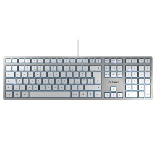 Cherry Tipkovnica KC 6000 Slim, srebrna, USB, UK SLO g. Cene