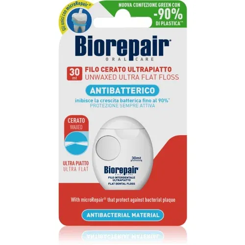 Biorepair Dental Floss Non-Waxed Ultra-Flat zubni konac bez voska za osjetljive zube Red 30 m