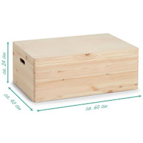 ZELLER Leseni zaboj (Do x &amp;Scaron; x V: 60 x 40 x 24 cm, Bor) Slike