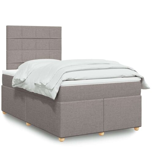 vidaXL Box spring postelja z vzmetnico taupe 120x190 cm blago, (21309049) Cene