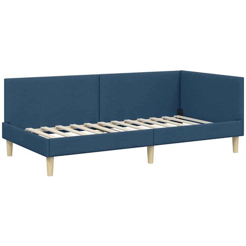  Kutni krevetni okvir s madracem Ostalo 2 pcs Plava tkanina Slike