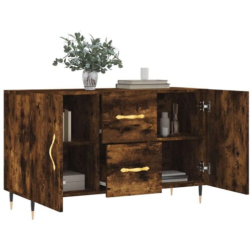vidaXL Komoda dimljeni hrast 100x36x60 cm inženirski les Cene