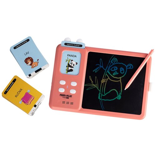 Free 2 Play interaktivni LCD tablet s karticama 2u1, pink Cijene