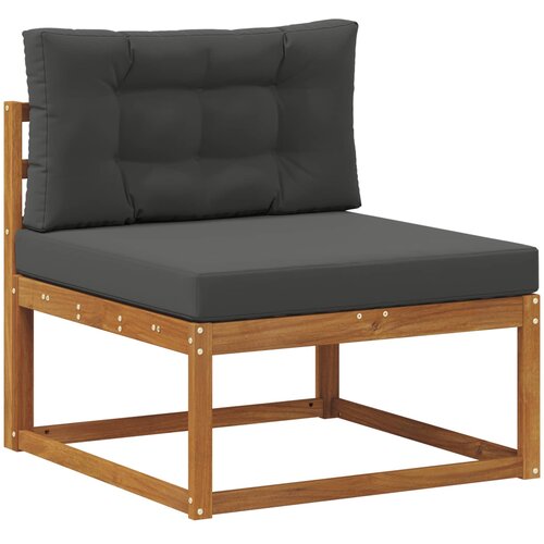  Set vanjskih sofa 9 kom. Prirodna i antracit Smeđa 404 x 251,5 x 73 cm Slike