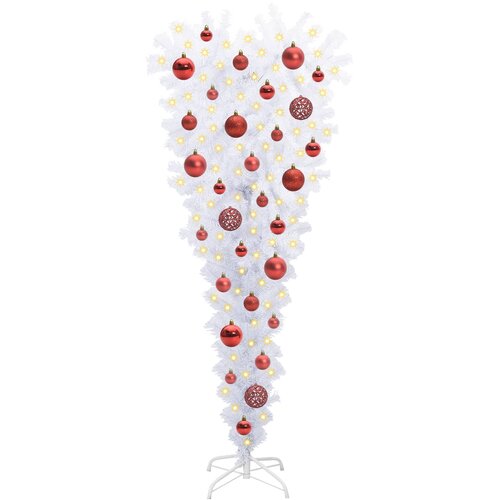  Umjetno božićno drvce s stalakom Bijelo 120 cm PVC i čelik Slike