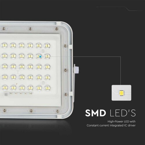  LED spoljni solarni reflektor LED/6W/3,2V IP65 4000K beli + daljinski upravljač Slike