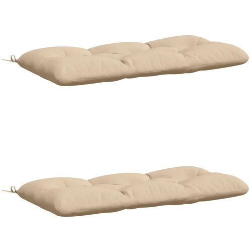  Jastučići za klupe VIANEN 2 kom. 100% poliester Krem - Krem 110 x 60 x 12 cm Slike
