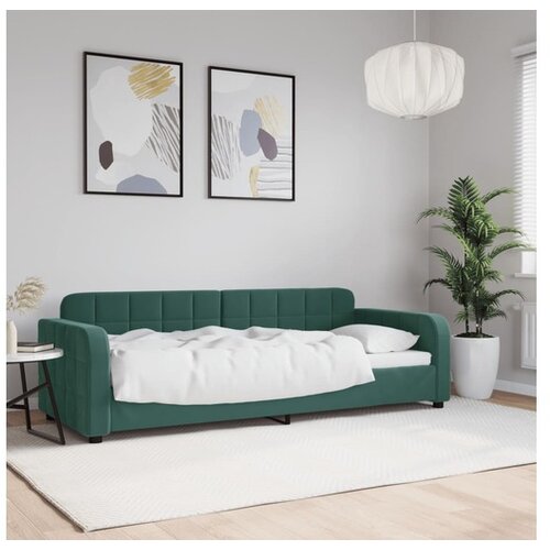 VidaXL Raztegljiva postelja temno zelena 80x200 cm žamet Slike