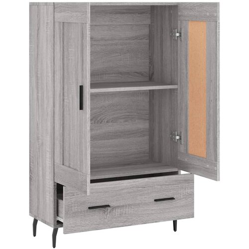  Visoka komoda siva boja hrasta 69,5x31x115 cm konstruirano drvo Slike