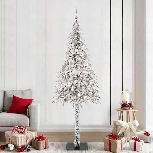 vidaXL Božično drevo med 300 LED z stojalom Bela 180 cm PE in jeklo Cene