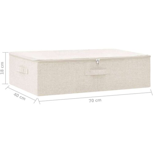 VidaXL Kutija za pohranu od tkanine 70 x 40 x 18 cm krem Slike