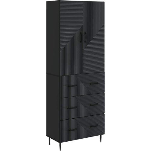 VidaXL Set ormara 2 kom. 66 x 34 5 x 90 cm Konstruirano drvo Crna - Crna Slike