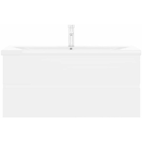  Ormarić s ugrađenim umivaonikom bijeli konstruirano drvo Bijela 100 x 38.5 x 45 cm Slike