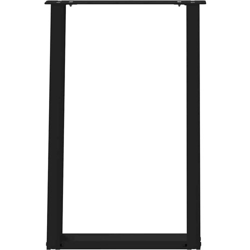 VidaXL Noge blagovaonski stol U-oblika 2 kom crne 60x(72-73) cm čelik Slike