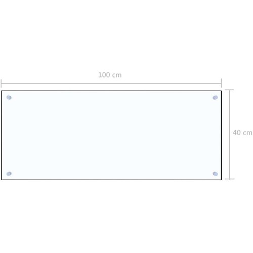 VidaXL kuhinjska za&amp;scaron;tita od prskanja prozirna 100x40 cm kaljeno staklo Slike
