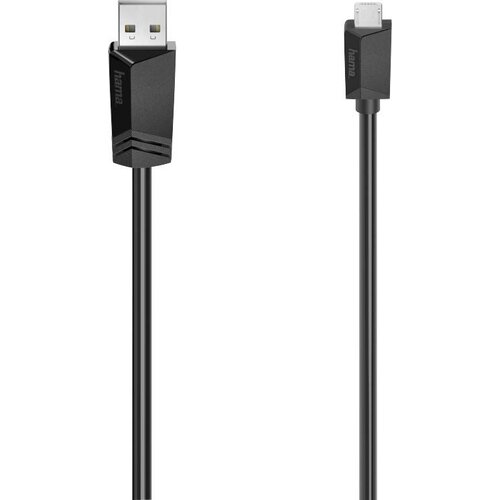 Hama USB kabel USB 2.0 USB-mikro-B vtič\, USB-A vtič 0.75 m črna 00200607, (20417118) Cene