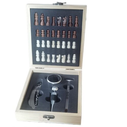  SET ZA VINO - 3 DIJELA PLUS IGRA &Scaron;AH U BAMBUS KUTIJI Cene