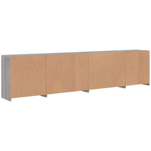  Komoda z LED lučkami siva sonoma 283x37x67 cm Slike