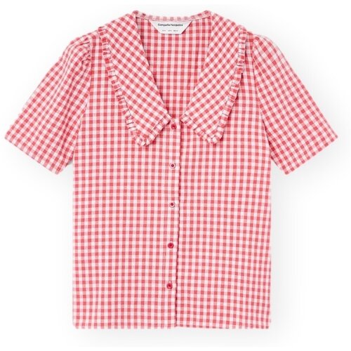 Compania Fantastica Topi & Bluze COMPA&Ntilde;IA FANT&Aacute;STICA Shirt 11147 - Checks 4 Rdeča Cene