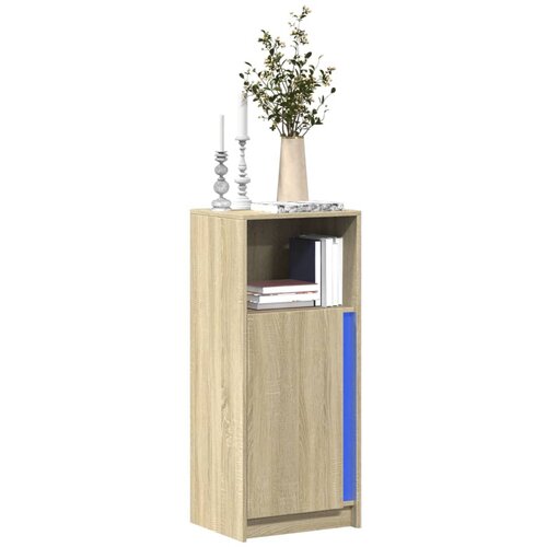 vidaXL Komoda z LED sonoma hrast 42,5x34x100 cm inženirski les Cene