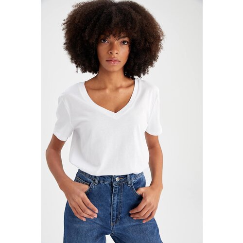 Defacto regular Fit V-Neck Short Sleeve T-Shirt Slike