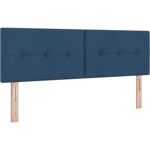 Box Spring Krevet s madracem Plavi 140x190 cm Tkanina Slike