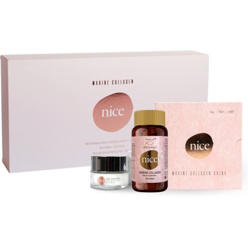 Mint Medic nice poklon paket kolagen u kesicama 15/1 + kolagen u tabletama 120/1 + krema za lice age control Cene